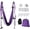 Purple and White, variant on Aerial Yoga Swing Sling Yoga Hammock Kit Set Trapeze Inversion Equipment Include 2 Extensions Straps and Ceiling Mounting Kit
