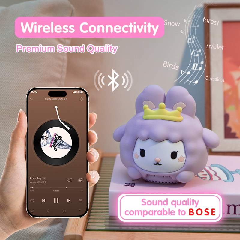 ICARER FAMILY Soothing Bunny Bedroom Sleep Sound Machine for Room, Purple