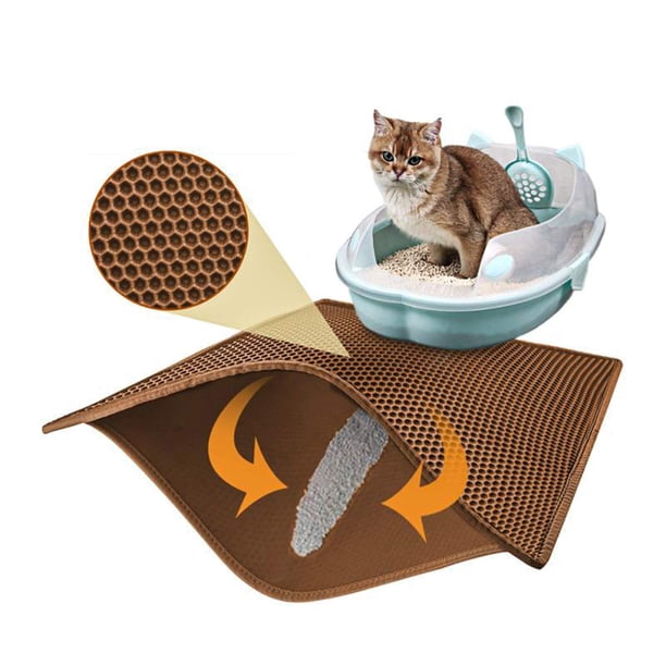 Alfombrilla de arena para gatos Pieviev, impermeable y a prueba de orina