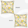 thumbnail image 3 of Susaid Lemon Leaves Print Velvet Throw Pillow Covers Home Art Deco Pillowcase Square Pillow Case Cushion Cover for Bed Sofa Living Room Car Indoor and Outdoor-18"x18", 3 of 8