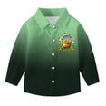 thumbnail image 4 of RXMEKW Chemise à Manches Longues Imprimée pour la Saint-Patrick pour Garçons avec Col Rabattu, 95 % Coton 5 % Spandex, Vert, 4 of 7