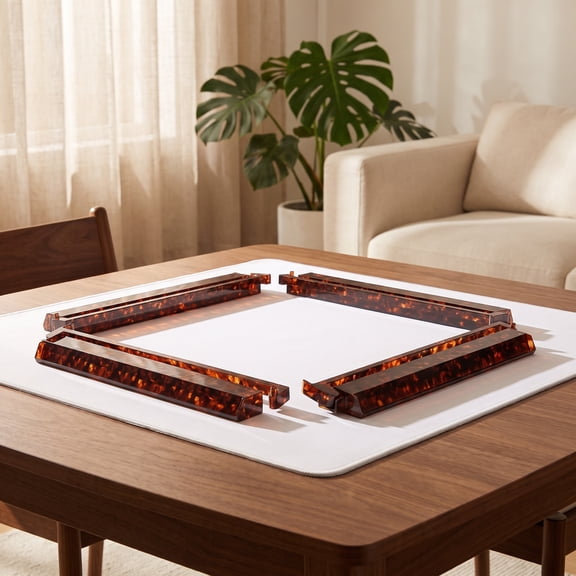 Shihaoyuan Premium Black Mahjong Pushers Set of 4, Professional Mahjong Racks with Pushers for American Mahjong Tiles