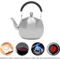 thumbnail image 4 of Miumaeov Long Spout Tea Kettle Stovetop Whistling Teakettle Teapot Brushed Finish 4L/4.22QT, 4 of 9