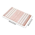 thumbnail image 3 of KOYPTL Bath Mats for Bathroom Non Slip Fluffy Absorbent Microfiber Bath Mat Washable Aesthetic Bathroom Rugs Small Jet Black Striped Bath Mat 24" x 16" Pink, 3 of 6