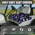 thumbnail image 3 of Yuyamidu Daisy Golf Cart Seat Cover, Purple Golfcart Cushion Cover, Soft Golf Cart Seat Blanket Fits for Club Car and More 2 Person Seats Golf Carts, All Seasons Use, 3 of 7