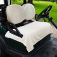 thumbnail image 2 of Golf Cart Seat Covers for 2 Seater,Cream Geometric Microfiber Cart Seat Towel Blanket,Modern White Stripe Abstract Distortion Art Absorbent NonSlip Bench Seats Protector for Golf Course 51"x31", 2 of 9