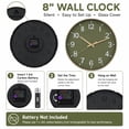thumbnail image 3 of Wall Clocks Battery Operated for Living Room Kitchen 12" Silent Non Ticking Modern Wall Clock for Bedroom Office Decor Olive Green, 3 of 7