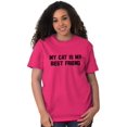 thumbnail image 3 of My Cat is My Best Friend Pet Lover Men's Graphic T Shirt Tees Brisco Brands L, 3 of 6