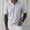 Gray, variant on Men's Textured Grid Pattern Golf Shirt, V-Neck with Open Collar, Short Sleeve Casual Top for Everyday Navy S