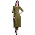 thumbnail image 1 of Moomaya 2-Piece Womens Cotton Printed Kurta Pant Set Indian Dress Ethnic Set, 1 of 6