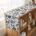 thumbnail image 6 of Boho Black Floral 60 Inch Table Runner, Vintage Farmhouse Paisley Plant Leaf Farmhouse Dresser Scarf Cotton & Linen Tablerunner for Dining/Kitchen Island/Holiday Party Décor 13" x 60", 6 of 9