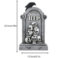 thumbnail image 2 of Spooky Skull Tombstone Decoration – Creepy Graveyard Marker for Lawn, Garden, and Outdoor Yard, Haunted House Prop for Halloween(Safeydaddy), 2 of 4