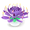 Purple, variant on Musical Rotating Flower Birthday Candle 14 Count Spinning Blooming Cake Topper Happy Birthday Song Party Decor Red