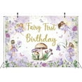 thumbnail image 5 of Fairy First Birthday Backdrop for Girls Purple Floral 1st Birthday Photography Background Spring Butterfly Flowers Magical Princess Fairy Birthday Party Decorations Banner Supplies Photo Booth Props, 5 of 5