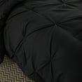 thumbnail image 4 of Hong and Arts Inc. Pintuck Geometric Bedding Pinch Pleated Ruffled Solid Comforter Sets Black - Queen, 4 of 5
