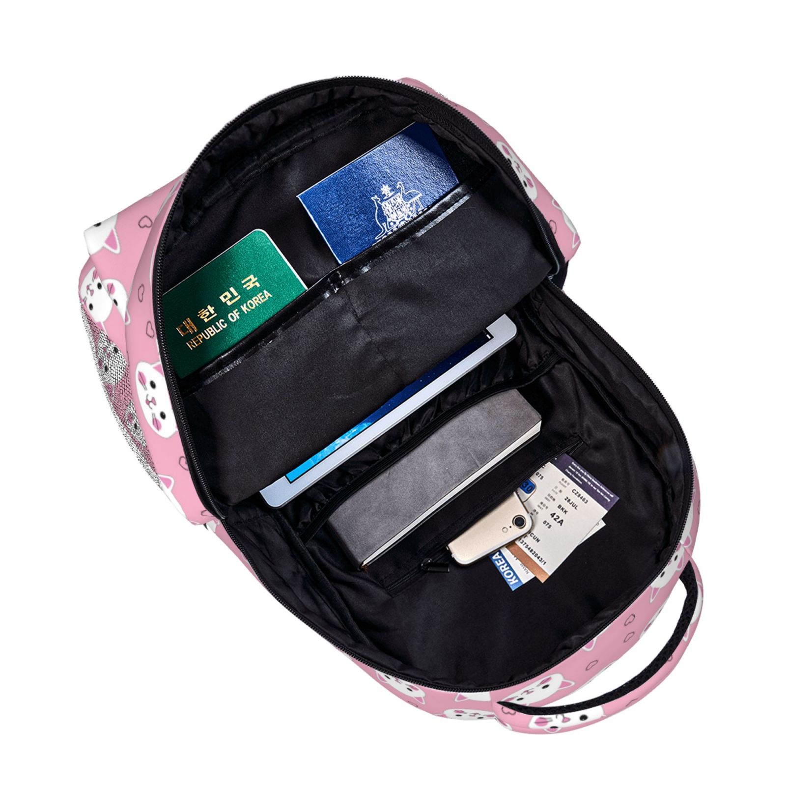 Xecao Cute Cat Travel Backpack: A spacious, stylish computer backpack ideal for men and women, perfect for college, school, or daily travels
