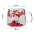thumbnail image 6 of Kripyery 6.76oz Double Walled Glass Cups with Real Dried Flowers Heat Resistant Clear Coffee Mugs Floral Design Tea Cups for Elegant Sipping, 6 of 8