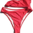 thumbnail image 5 of JINMGG Summer Womens Plus Size Clearance Women's Solid Piece Of Swimsuit Bikini Swimwear Beachwear Bathing Suit Red M, 5 of 7