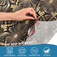 thumbnail image 3 of Yayeee Kitchen Curtains Tier Pair Light Filtering 27"x24" Rod Pocket Short Cafe Window Panel, Black Floral Pattern, 3 of 7