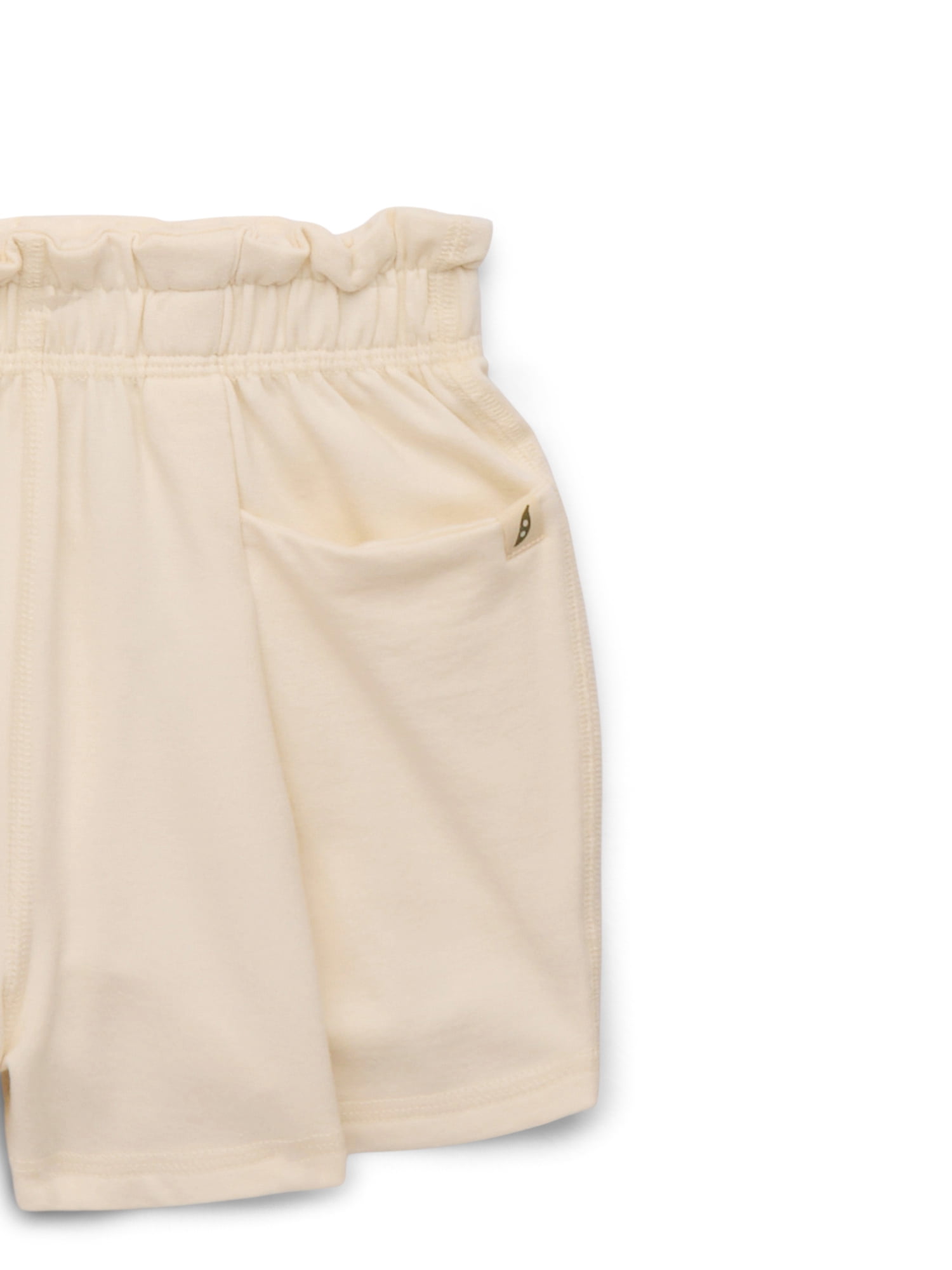 easy-peasy Toddler Girls Organic Cotton Essential Soft Seam Tee & Shorts Set, 2-Piece, Sizes 18M-5T