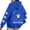 Blue, variant on Arlun Funny Graphic Hoodies for Women Oversized Long Sleeve Letter Printed Drawstring Hooded Sweatshirts Fashion Soft Comfortable Loungewear Streetwear Pullover Tops White2 XL