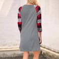 thumbnail image 4 of BLTIBY Christmas Sweatshirt Dress for Women 2024 Xmas Print Winter Fall Round Neck Soft Casual Long Sleeve Fashion Pullover Dresses Outfit with Pockets Trendy Gray M, 4 of 8