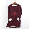 thumbnail image 1 of Vêtements d'Automne pour Femmes 2023, Mode Décontractée d'Hiver, Pull à Manches Longues, Col Rond, Imprimé de Noël, Tendance, en Solde, 1 of 5