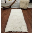 thumbnail image 2 of Stylish 2x5 Flokati Rug-Runner | Long 3” shag pile | 100% natural wool | Authentic Greek Flokati | Off White Area Rug, 2 of 5