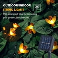 thumbnail image 3 of Viworld Solar Powered Cute Honey Bee Led String Fairy Light 50leds Bee Outdoor Garden Fence Patio Christmas Garland Lights, 3 of 9