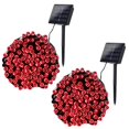 thumbnail image 1 of Guirnalda de luces solares Joomer, paquete de 2, 22 m, 400 LED rojas, impermeables, 1 of 8