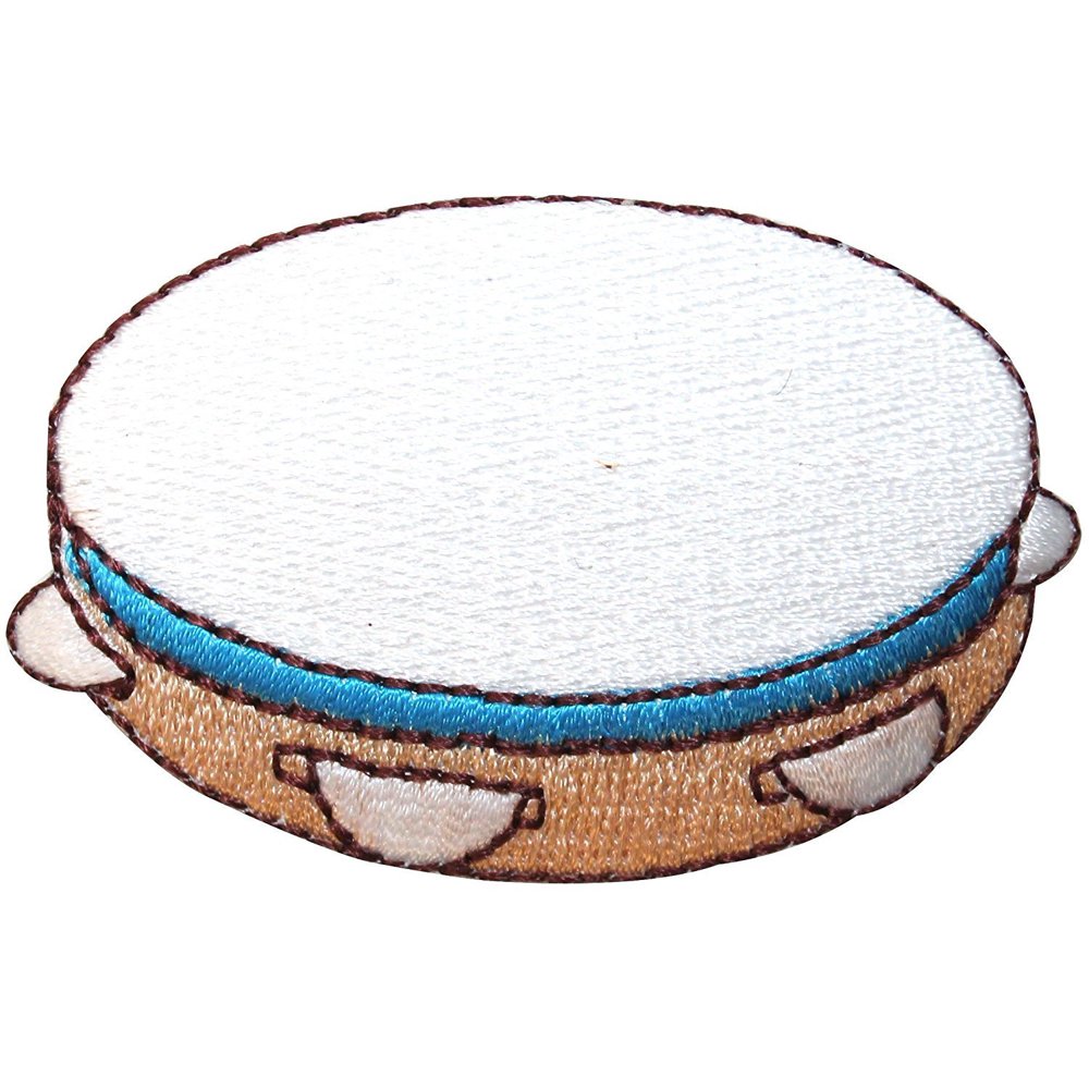 Tambourine Shaker Musical Percussion Instrument 2 1/4" x 1 1/2" Logo