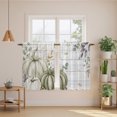 thumbnail image 3 of Sage Green Pumpkins Tier Curtains 54 Inch Length, Fall Thanksgiving Autumn Wood Grain Cafe Short Curtains for Bathroom Over Sink, Small Kitchen Curtain Light Filtering Drapes 2 Panels 27.5"Wx54"L, 3 of 9