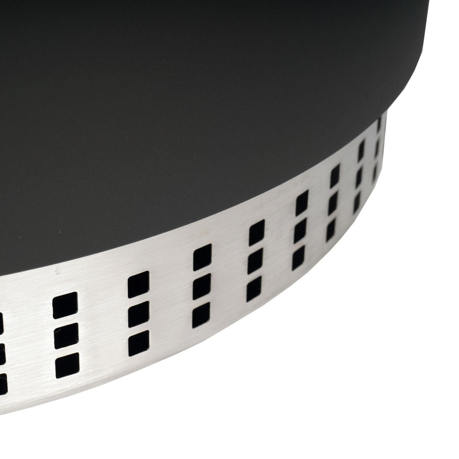 Muskoka 19.5" Black Steel/Stainless Steel Smokeless Wood Fire Pit with Lid, Poker & Protective Cover