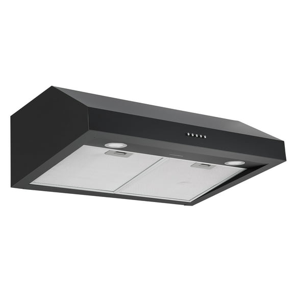 Ancona 30” Ducted Under Cabinet Range Hood in Matte Black