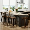 thumbnail image 6 of Andeworld Swivel Metal Bar Stools with Backs Counter Stools Set of 4 Counter Height Stools High Back Bar Chairs 24 Inch Bar Stools Farmhouse Rusty, 6 of 9