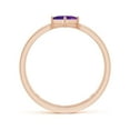 thumbnail image 2 of ANGARA Natural Square Amethyst Solitaire Parallel Split Shank Ring in 14K Rose Gold for Women (Size-4mm) | February Birthstone, Birthday, Anniversary, Jewelry Gift for Women | Natural Amethyst Ring, 2 of 8