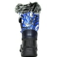 thumbnail image 3 of BURUDANI Kids Boys Girls Warm Snow Boots Insulated Waterproof Winter Ski Boots KSNOW BLUE/MULTI Size 10, 3 of 5