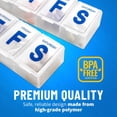 thumbnail image 5 of (100 Pack) MEDca 7-Day Extra Large Plastic Pill Organizer, Weekly Pill Planner, Frosted, 5 of 9