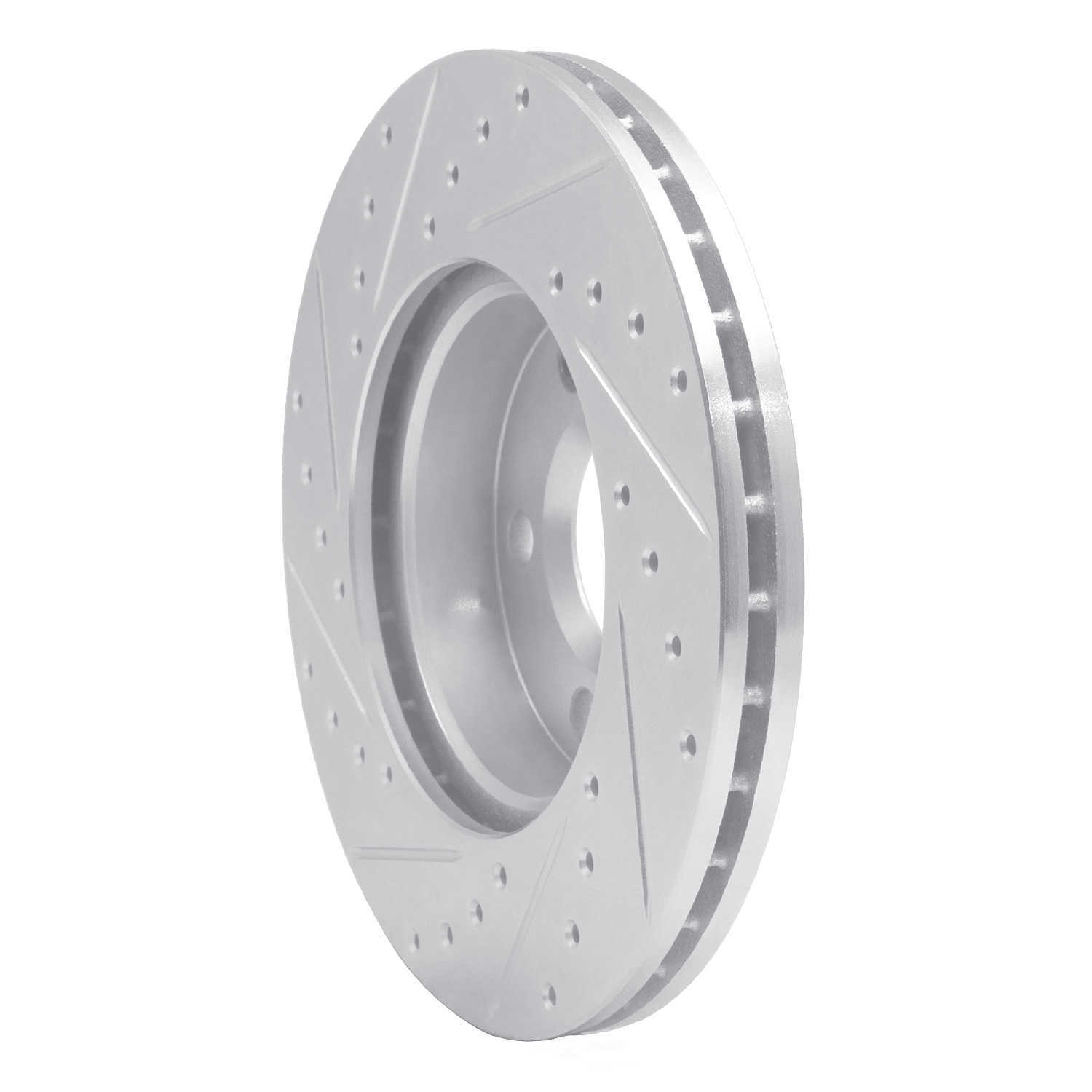 Dynamic Friction Company 631-74043R DFC Brake Rotor - Drilled And Slotted - Silver