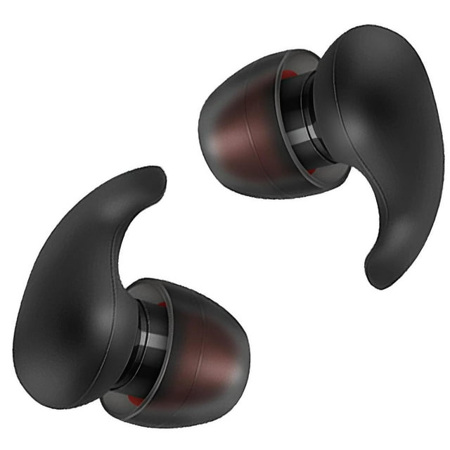 Tapones de Oídos Reutilizables de Silicona Suave Negro, Invisibles y en Forma, 32dB para Dormir y Co