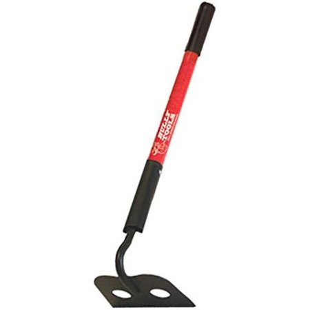 Mason Hoe Tool - 12-Gauge Heavy Duty Garden Hoe with Fiberglass Handle for Digging, Spreading and Mixing Concrete, Soil Cultivation, Ideal for Gardening - 100% Made in The USA, 22-Inch