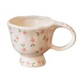 thumbnail image 1 of Taza de café de cerámica con diseño de flores Gloria Estilo C, 1 of 9