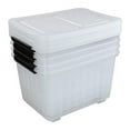 thumbnail image 4 of Farmoon 50 Quart Clear Storage Bin, Large Plastic Stackable Box with Lid, 4 Packs, 4 of 7