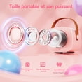 thumbnail image 3 of Máquina de karaoke inalámbrica para niños con 2 micrófonos, micrófono de karaoke infantil, mini micrófono rosa para niños y adultos, regalo de cumpleaños para niñas de 4 a 12 años, juguete para niñas, 3 of 5