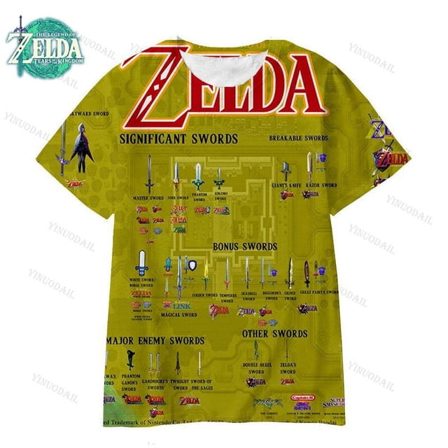 Camiseta de Naydra The Legend of Zelda para niños y niñas, camisa de verano, figuras de Anime, ropa para niños, regalos de navidad xuanjing unisex
