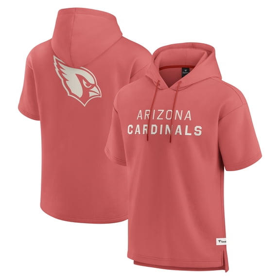 Men's Fanatics Red Arizona Cardinals Elements Future Ground Lettering Short Sleeve Pullover Hoodie
