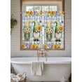 thumbnail image 4 of Sunflowers Living Room Curtains 2 Panel, Spring Gnomes Daisy Hydrangea Flowers Blue Plaid Cafe Window Treatment, Farmhouse Bedroom Bathroom Kitchen Curtains Drapes 104"x54", 4 of 6