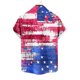 thumbnail image 5 of Mens Casual Manga Corta Botón Abajo Camisas, Cuello de Vuelta Impresión Del Día de la Independencia para el Verano, Al Aire Libre Y Casual, 5 of 6