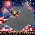 thumbnail image 2 of Eagle & Liberty – United States 250th Anniversary Hat, Adjustable Cotton Printed Patriotic Baseball Cap for Men Women (3pcs), 2 of 8