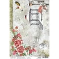thumbnail image 2 of Ciao Bella Rice Paper Sheet A4 5/Pkg-Frozen Garden, Frozen Roses CBRP136, 2 of 2